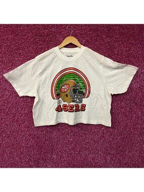 Junk Food Clothing NFL San Francisco 49ers Game Time Mock Neck Crop Tee XL